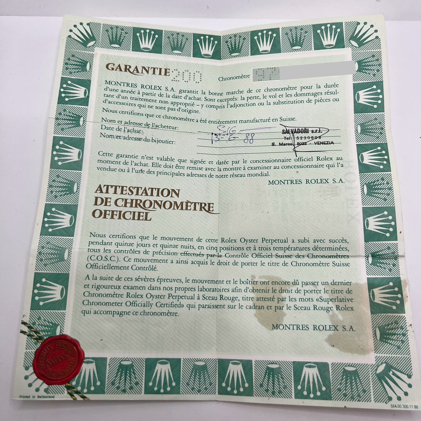 Rolex Submariner Date Ref. 16803 Never Polished Full-Set *Italian Papers*