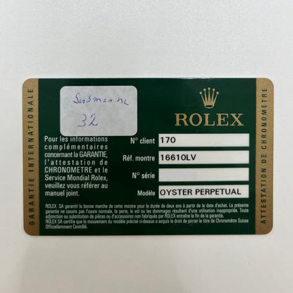Rolex Submariner Date Ref. 16610LV NOS FULL-SET, garanzia ITA